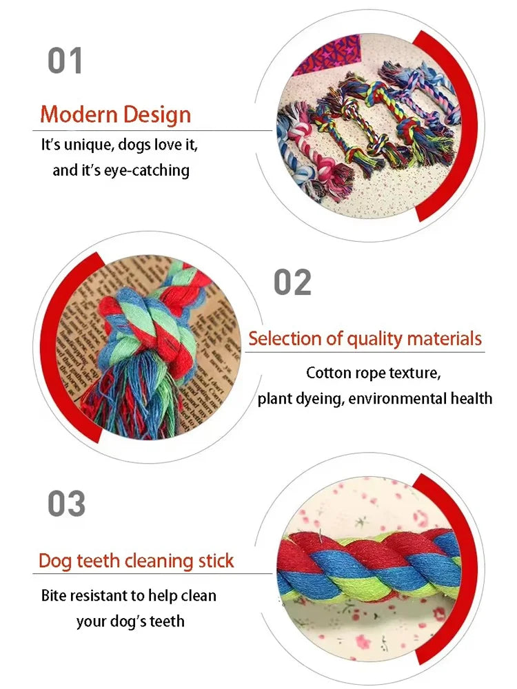 Colorful Cotton Rope Knot Toy