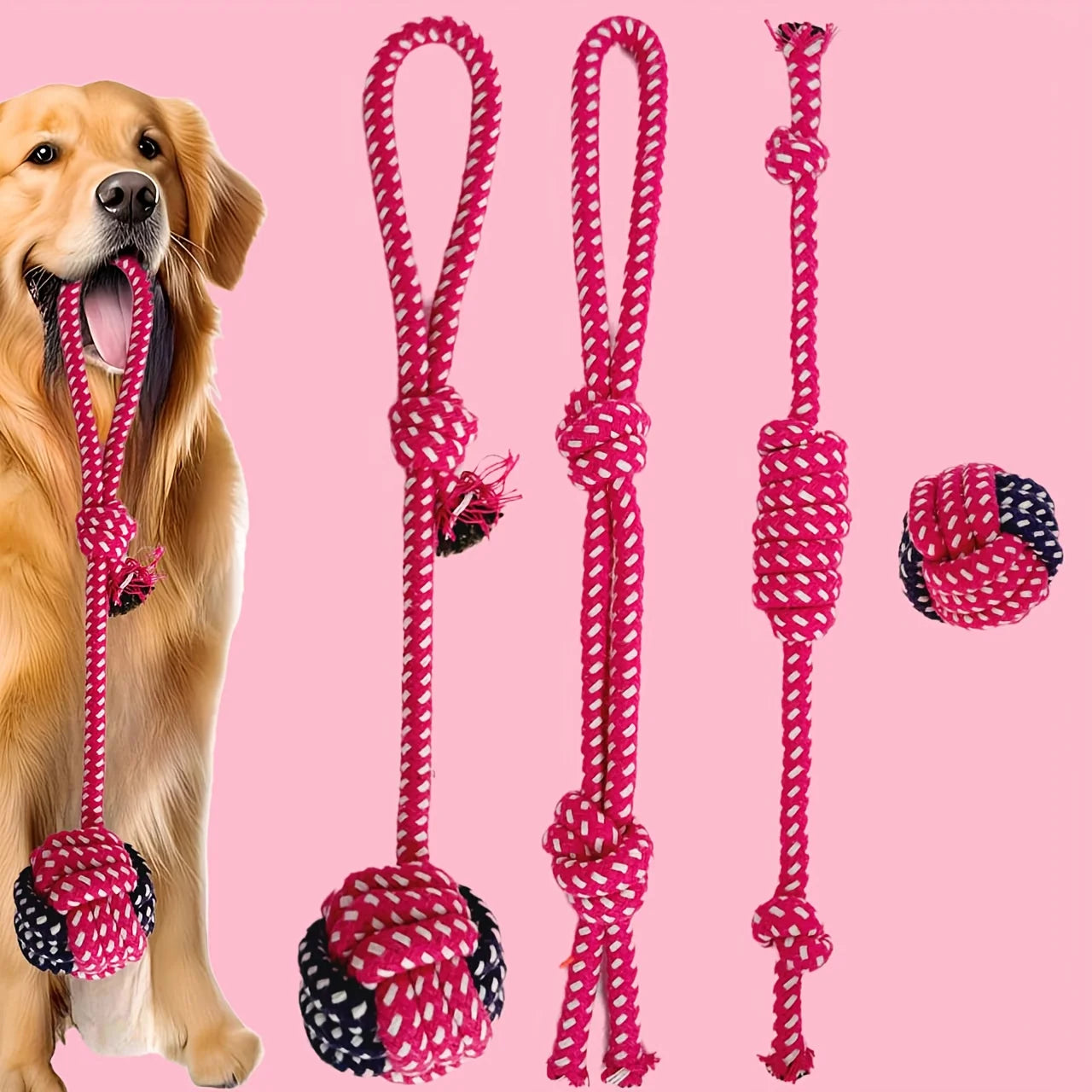 4Pcs Durable Dog Rope Toy