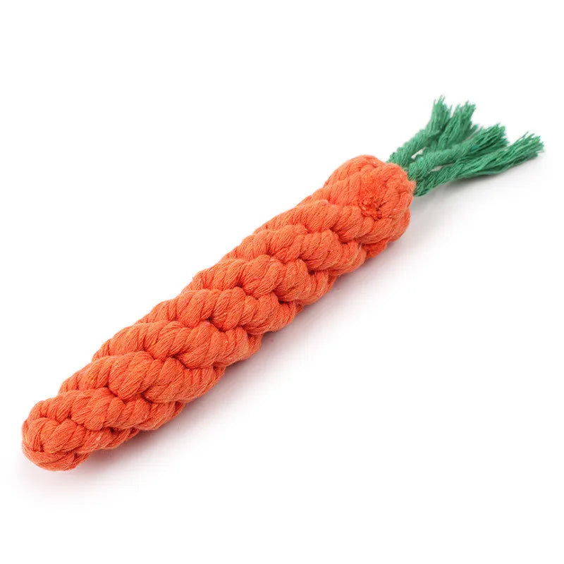Carrot Cotton Rope Toy for Small Dog