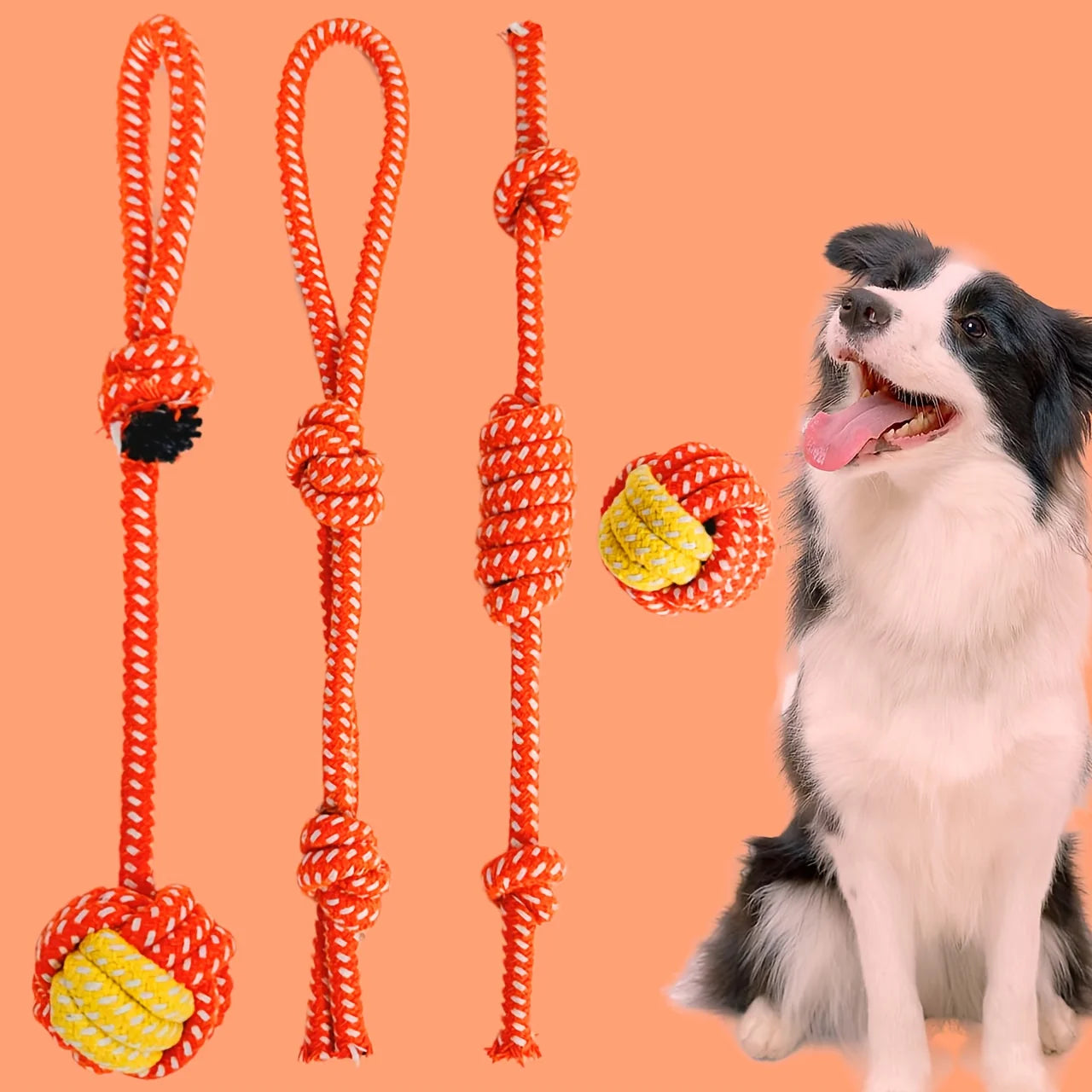 4Pcs Durable Dog Rope Toy