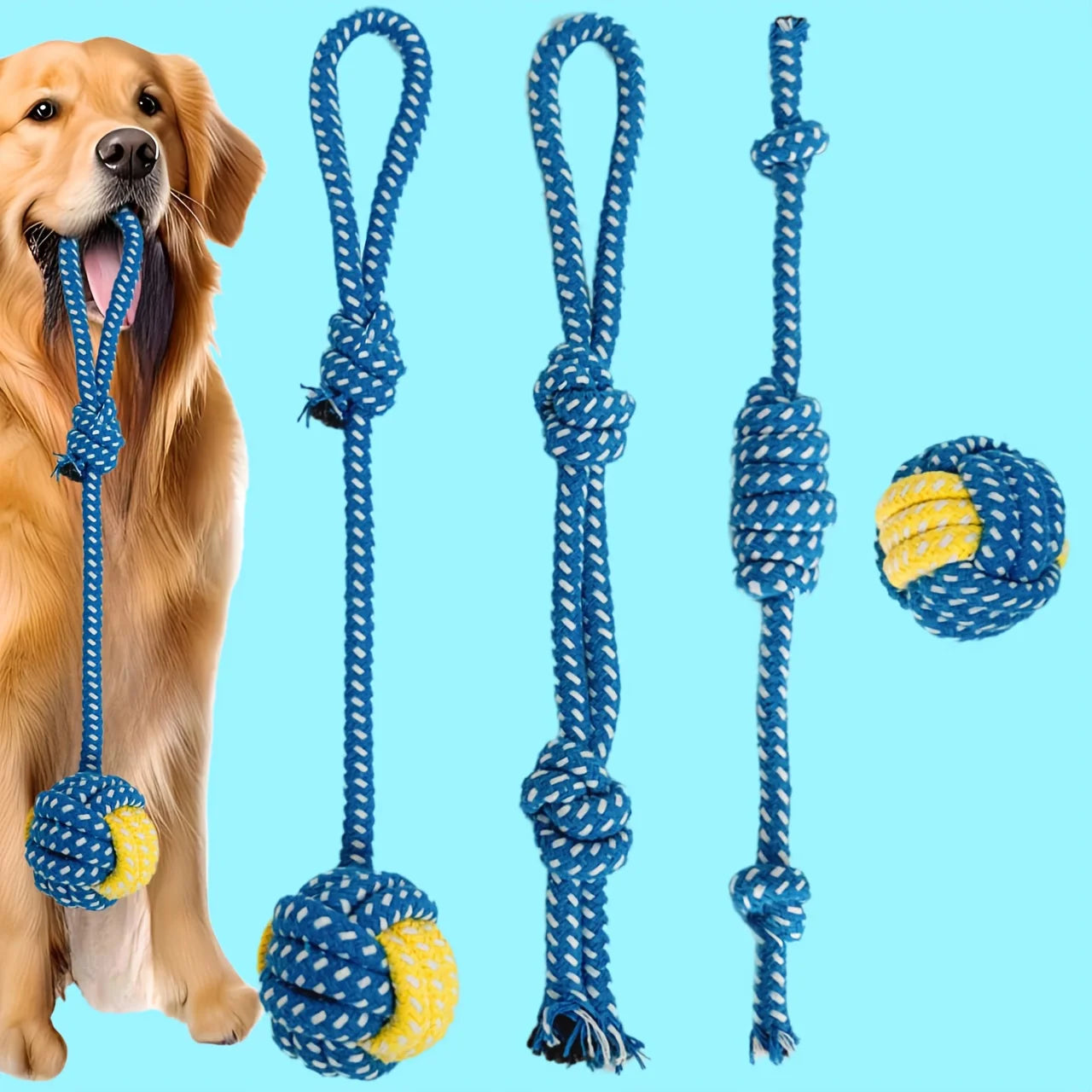 4Pcs Durable Dog Rope Toy