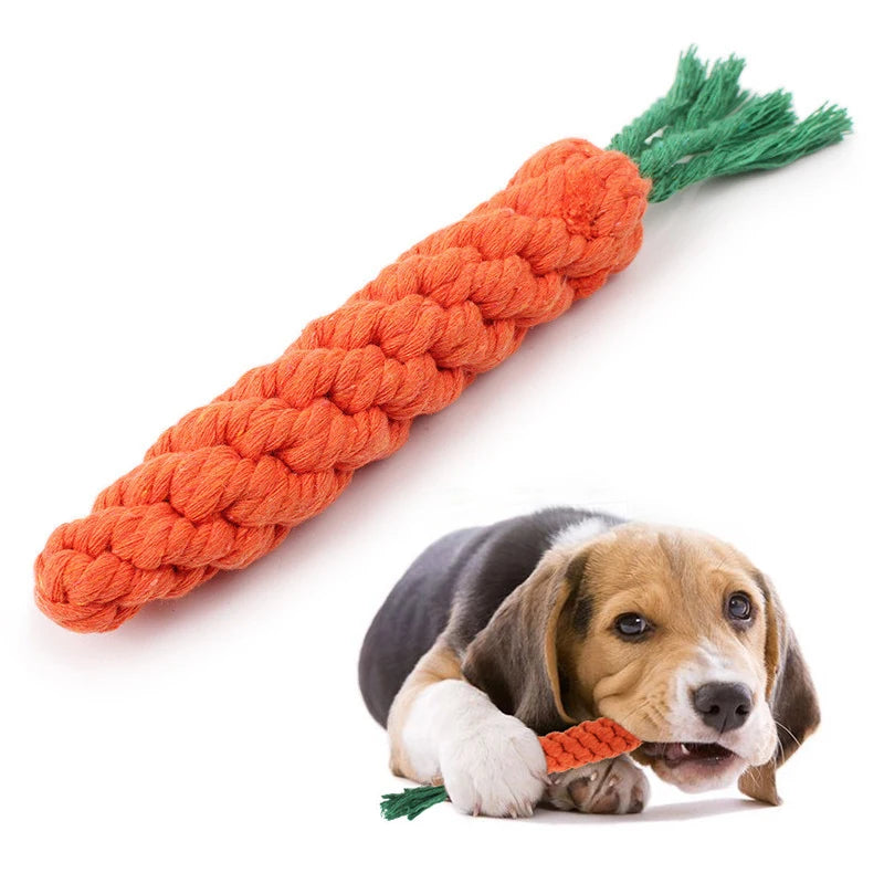 Carrot Cotton Rope Toy for Small Dog